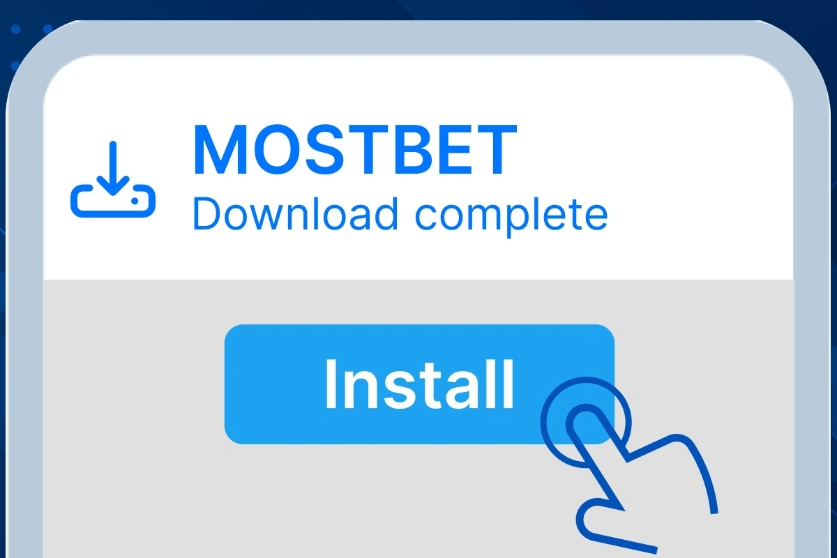 Android Downloads folder with Mostbet APK file highlighted