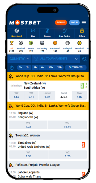 most bet.co.za app screen 1 