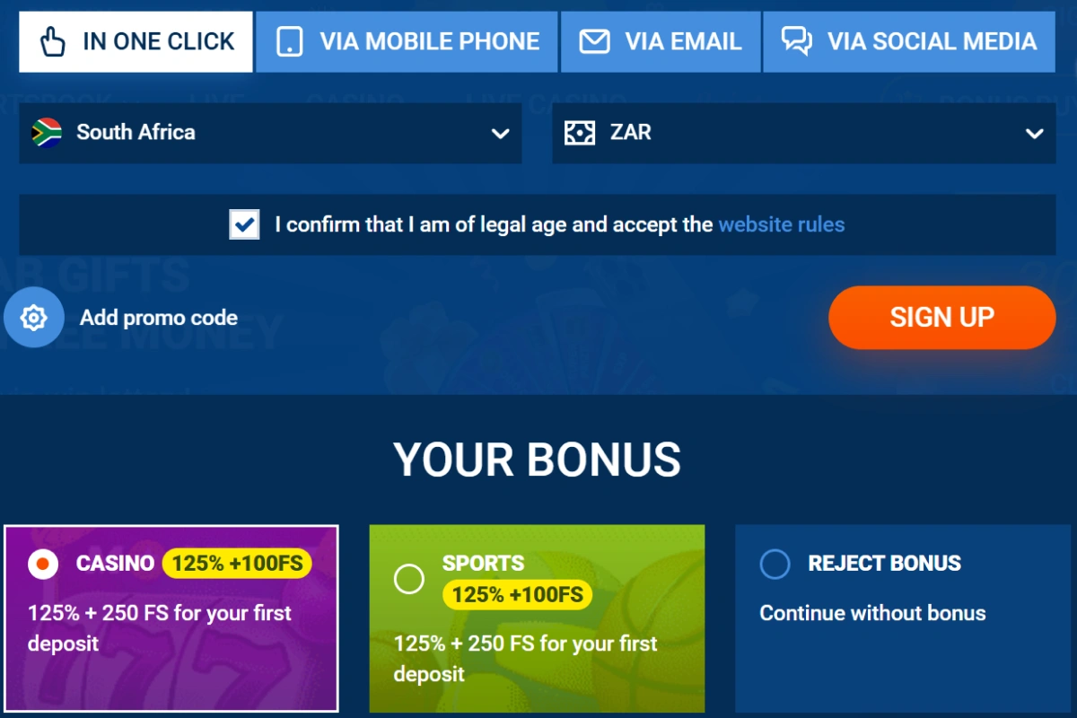 Screenshot of registration form on Mostbet website, user entering details and selecting sports or casino reward