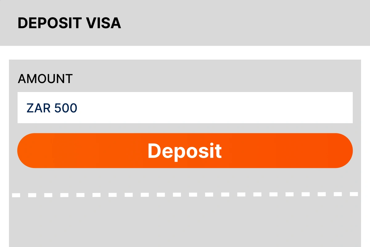 Screenshot of deposit form on Mostbet website