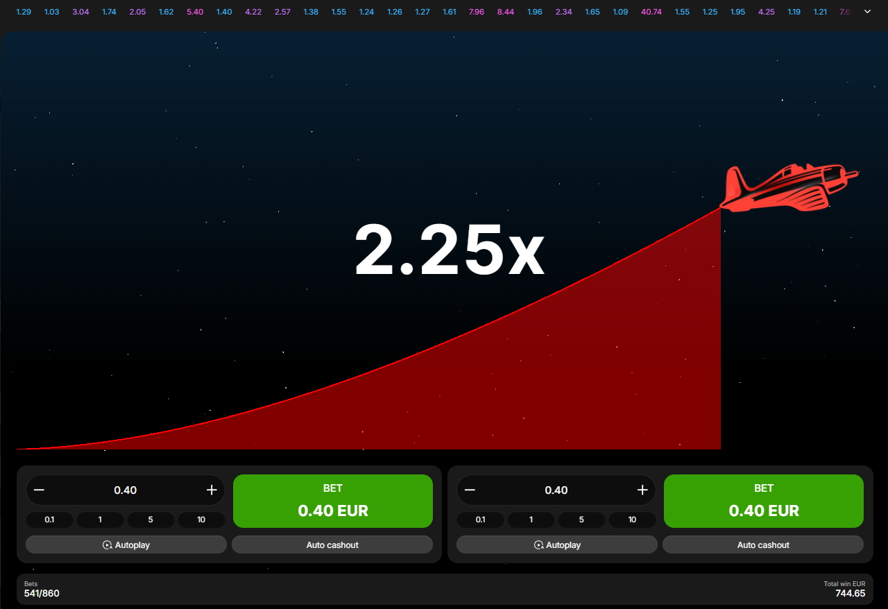 aviator demo overlay