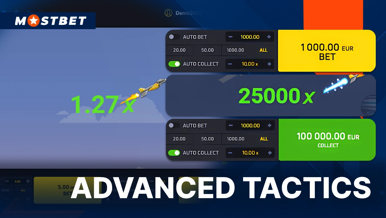 Mostbet Aviator advanced tactics image with 1.27x multiplier, high-payout examples up to 25000x and betting strategy interface.&rdquo;